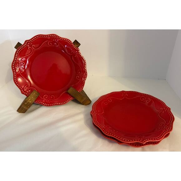 The Pioneer Woman Paige Red Salad Plates (Set of 3) - Picture 4 of 4
